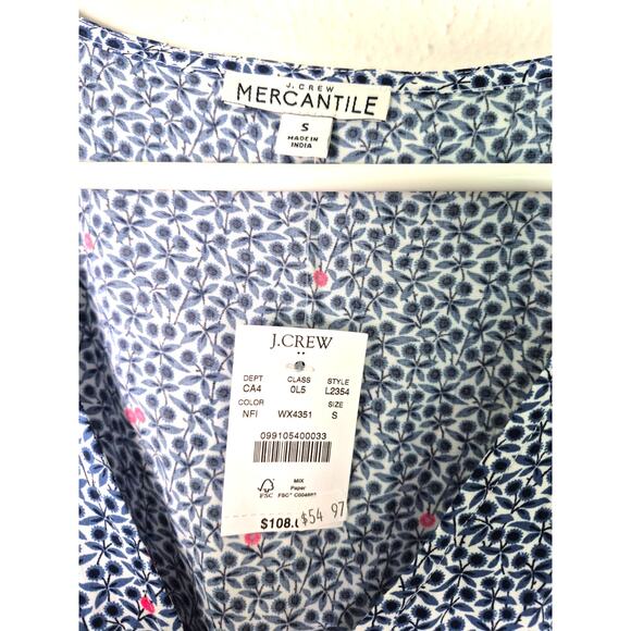 J Crew Mercantile Dress Size S Floral Midi Hi Low Trad Wife Prairie Boho NWT - Picture 4 of 9